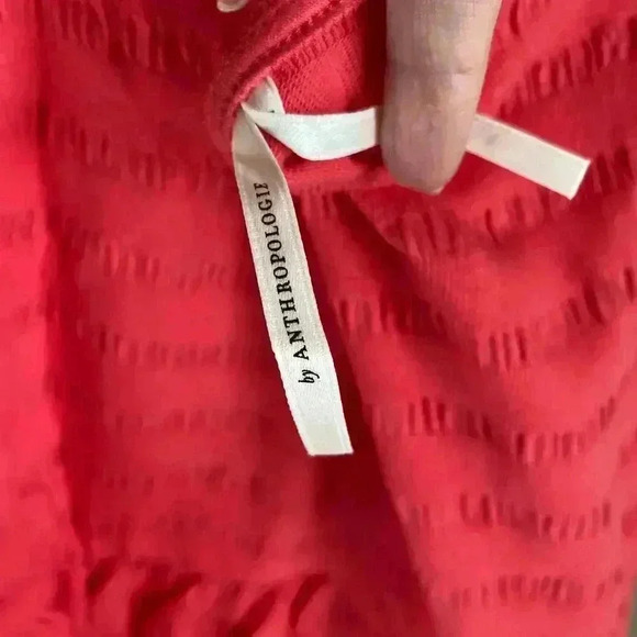 Anthropologie Flounced Open-Back Mini Dress Teaberry Size Large - Picture 10 of 13